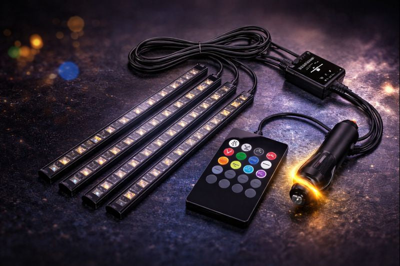 Iluminación LED Interior para Carro – Multicolor RGB