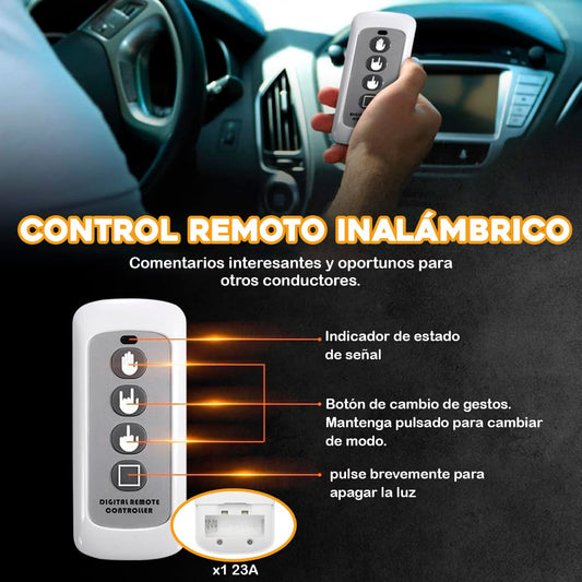 Letrero Luz Led Gestos Mano Carro Señal de Coche