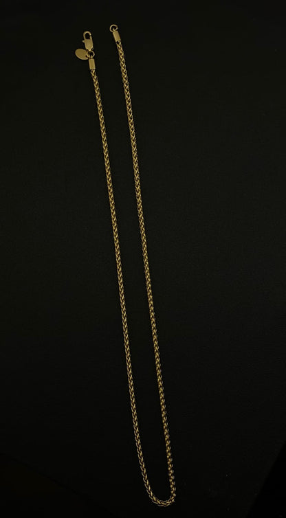 Cadena Tejido Doble Cubana -3mm|55Cm