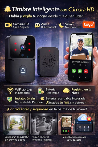 Timbre Inteligente con Cámara HD