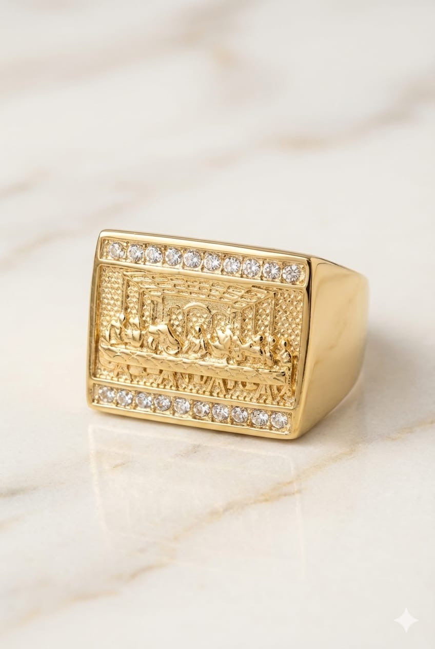 Anillo Última Cena- Oro Laminado