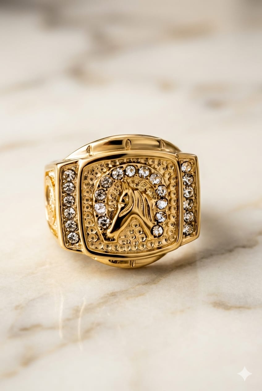 Anillo Caballo- Oro Laminado