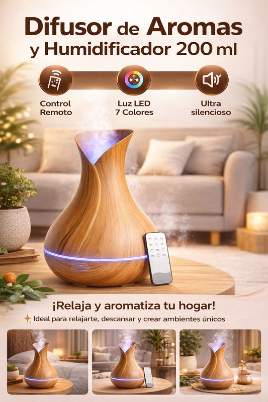 Difusor de aromas y humidificador 200ML