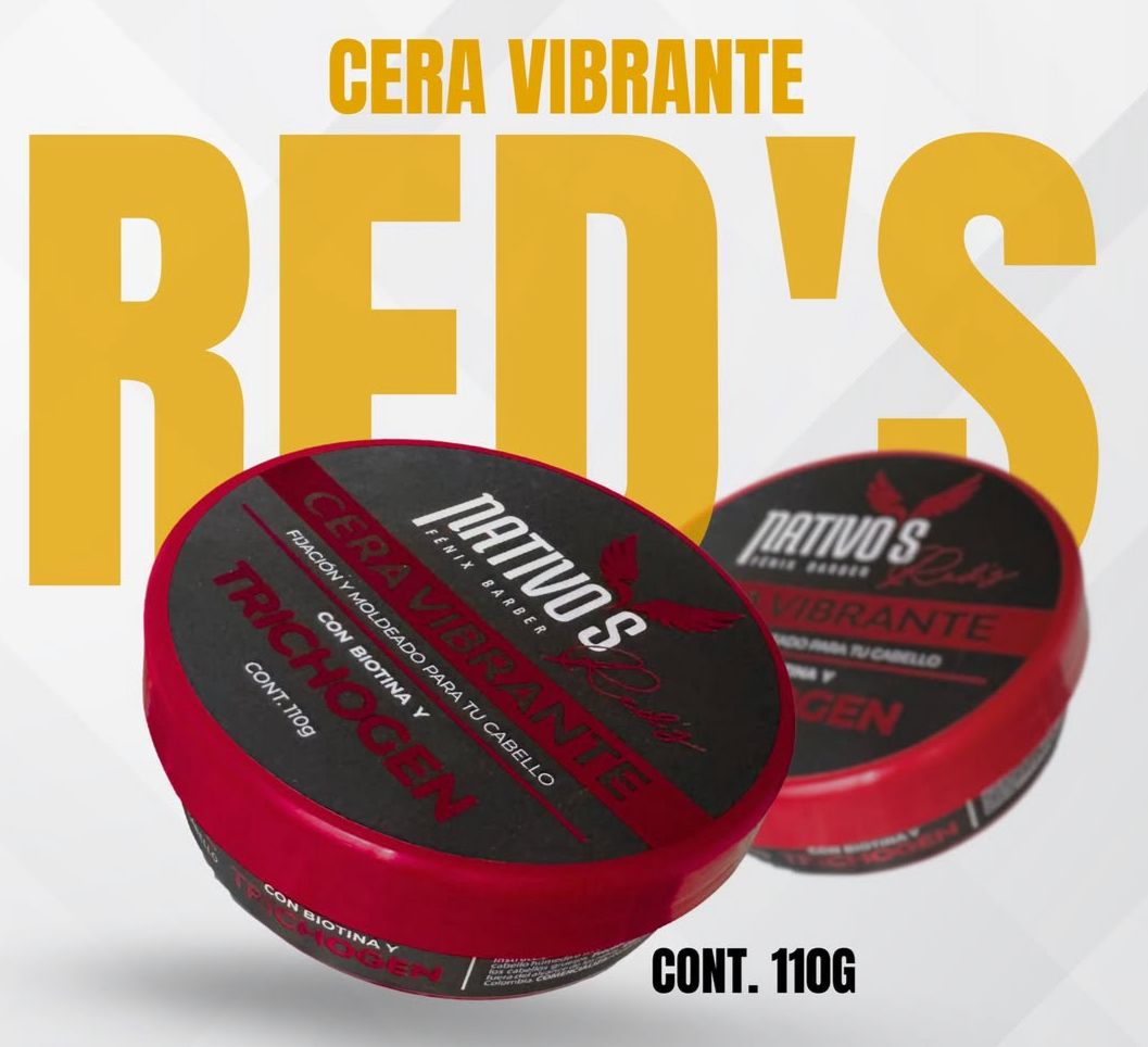 💈 Cera Vibrante Red – Fijación Fuerte y Acabado Mate