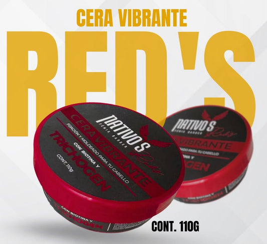 💈 Cera Vibrante Red – Fijación Fuerte y Acabado Mate
